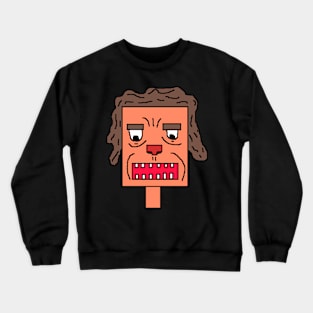 pixel art square head madman Crewneck Sweatshirt